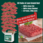 35-pack grass-fed and grass-finished lean ground beef value box from ButcherBox.ca