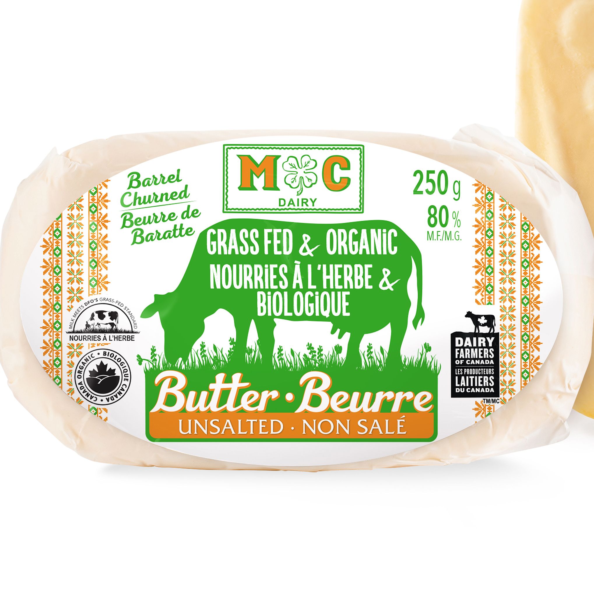 Organic Grass-Fed Unsalted Butter | M-C Dairy | ButcherBox.ca