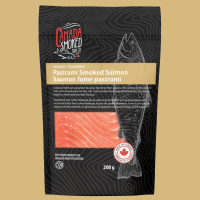 200g pack of pastrami-rubbed cold-smoked salmon – Canadian gourmet seafood