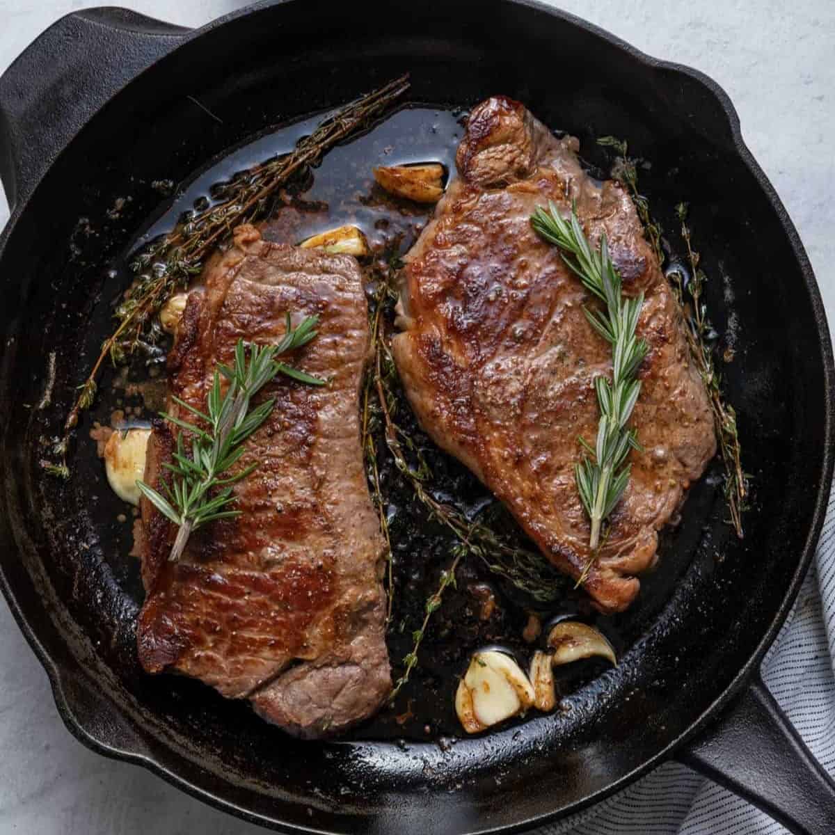 Cooking in Cast Iron Skillet with ButcherBox.ca