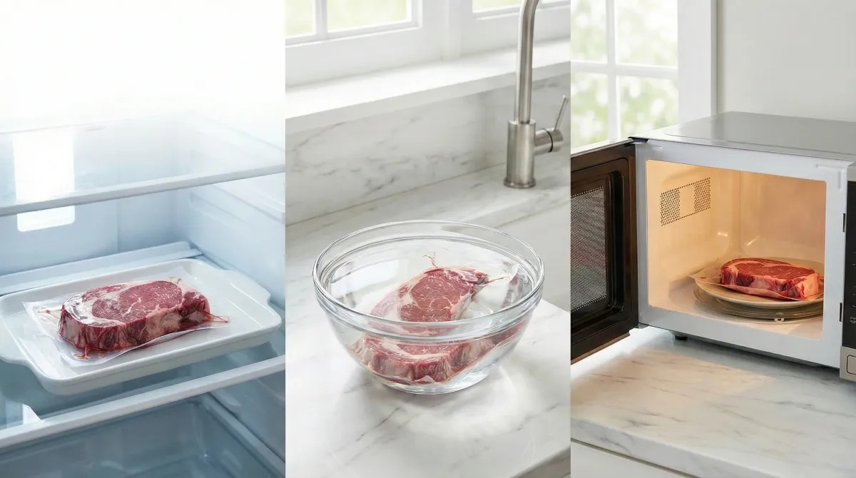 How to safely thaw frozen meats