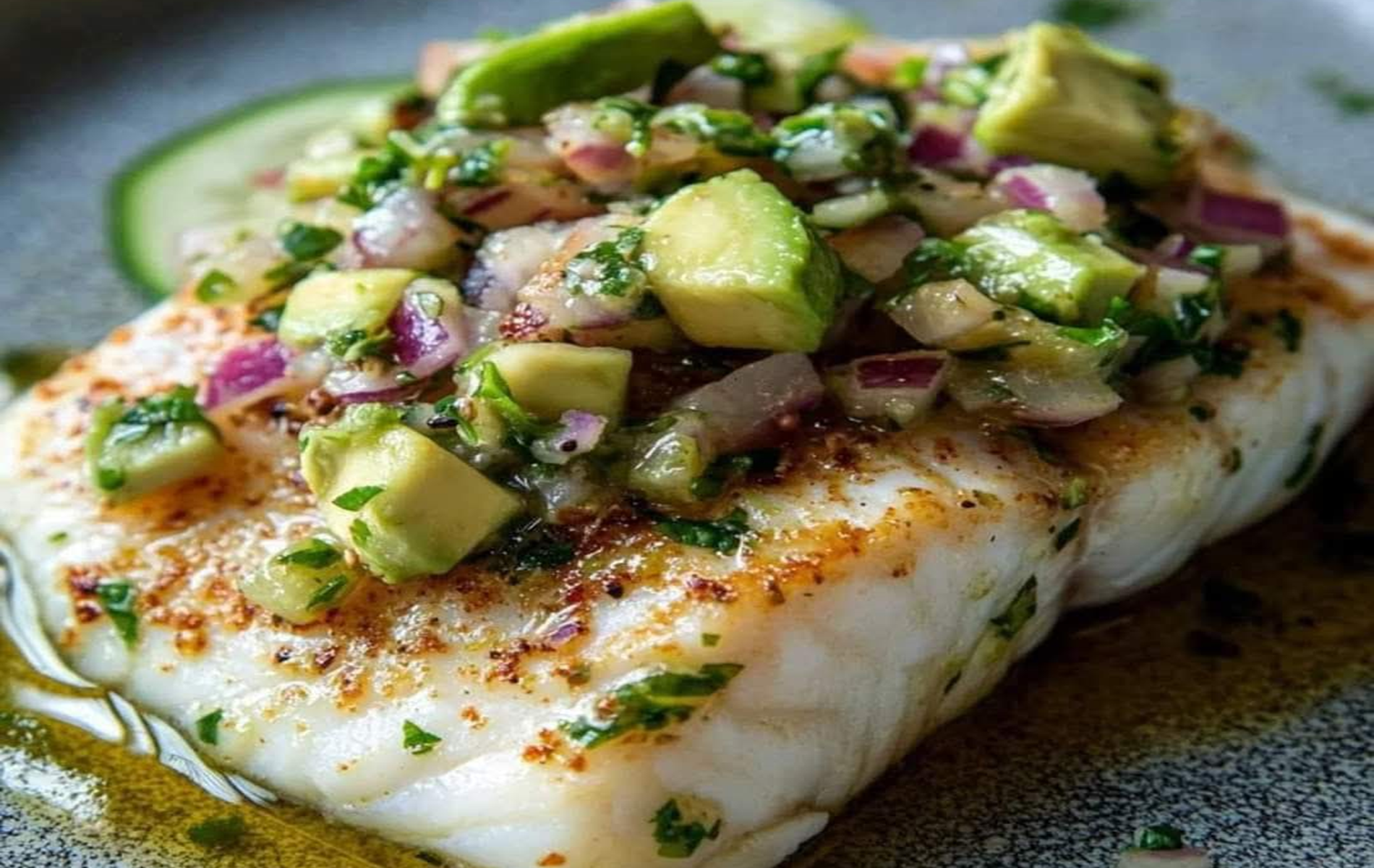 Coconut Lime Cod with Avocado Salsa