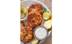 Dill Pickle Chicken Fritters