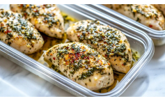 Herb and White Wine Marinated Chicken Breasts for Meal Prep