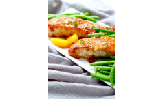 Bourbon Peach Glazed Salmon