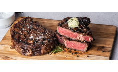 Reverse-Seared Thick-Cut Ribeye Steak with CowBoy Butter