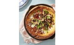 Roasted Mushroom and Bacon Dutch Baby