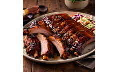 Maple Bourbon BBQ duBreton St. Louis Style Pork Side Ribs